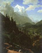 Bierstadt, Albert The Wetterhorn Sweden oil painting artist